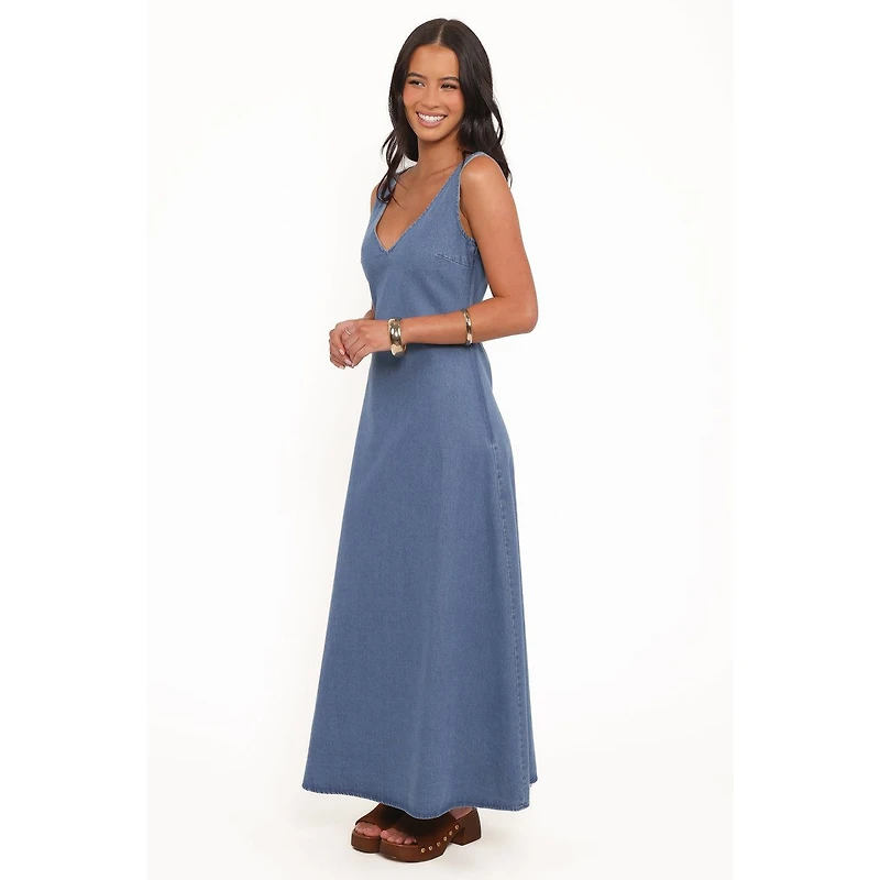 Petal and Pup Women's Odelia Denim Maxi Dress