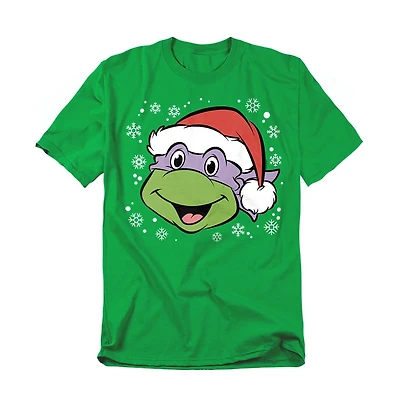 Teenage Mutant Ninja Turtles Men's Donatello Christmas Hat T-Shirt