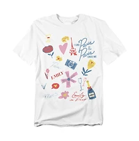 Emily Paris Men's Simple Icon Collage Fun T-Shirt