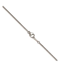 Curata Jewelry Solid 950 Platinum Polished Rolo Chain Necklace