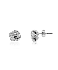 The Lovery Textured Knot Stud Earrings Sterling