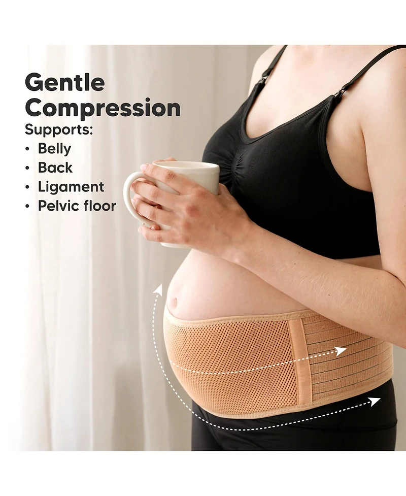 KeaBabies Maternity 2-Pack Ease Belly Band for Pregnancy, Soft & Breathable Pregnancy Belly Support Belt
