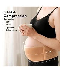 KeaBabies Maternity 2-Pack Ease Belly Band for Pregnancy, Soft & Breathable Pregnancy Belly Support Belt