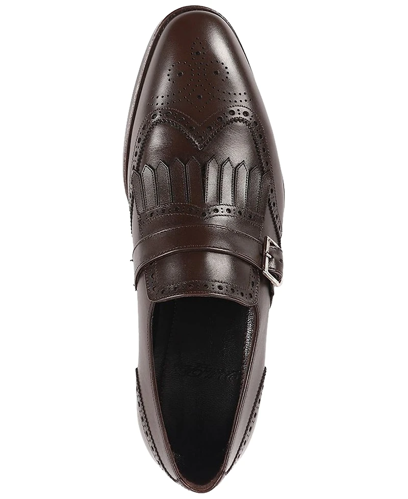 Vellapais Men's Monk Strap Tassel Wingtip Dress Shoes