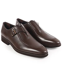 Vellapais Men's Monk Strap Slip-On Dress Shoes