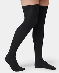 Hue Women's Opaque Contrast Bold Over The Knee Socks