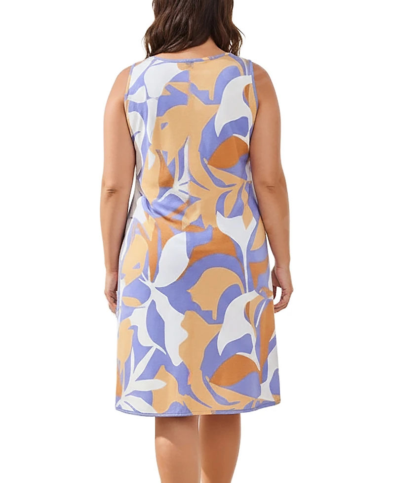 Tribal Plus Printed Reversible A-Line Dress with Pockets