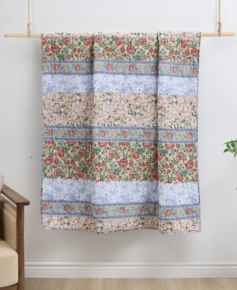 Greenland Home Fashions Kressida Reversible Cotton Blend Throw, 50" x 60"