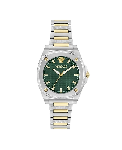 Versace Women's Greca Pulse Two Tone Bracelet Watch, 36mm