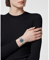 Versace Women's Millenyium Silver Stainless Steel Bracelet Watch, 32mm