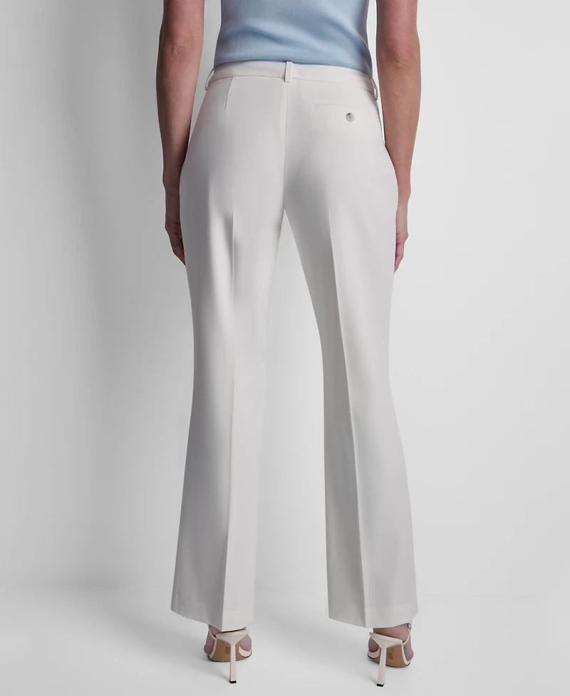 Dkny Petite Mid-Rise Modern Fit Flared Pants