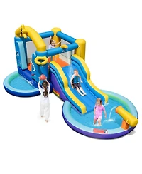 Mecale Inflatable Ocean-Themed Bounce House with 680W Blower, 2 Pools