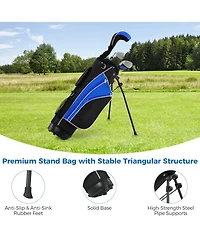 Mecale 5-Piece Portable Junior Golf Club Set, 31", for Kids Ages 11