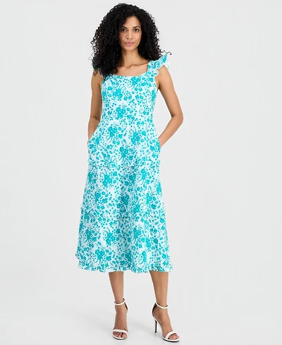 Anne Klein Women's Ruffled Tiered Midi Dress