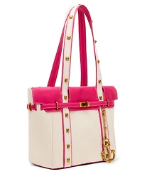 Betsey Johnson Queen of The Green Canvas Large Tote Bag
