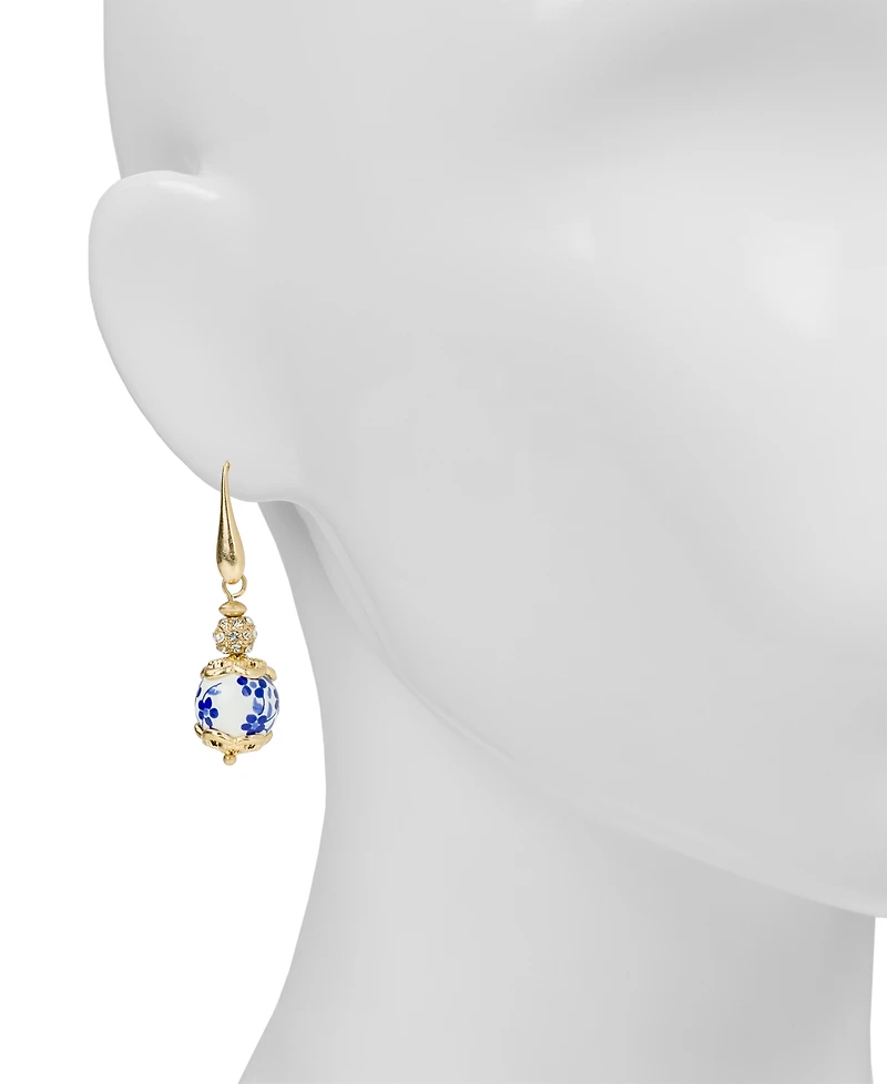 Patricia Nash Gold-Tone Plated Wire Bead Drop Earrings