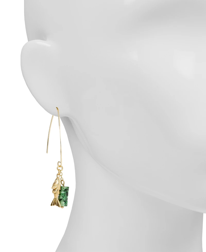 Patricia Nash Gold-Tone Plated Arc Hoop Earrings