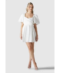 Coast Women's Puff Sleeve Mini Wedding Dress