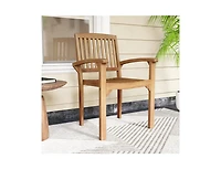 Slickblue Patio Outdoor Chair Featuring Slatted Seat and Curved Comfort