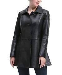Bgsd Women's Eloise A-Line Leather Coat