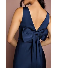 Coast Women's Square Neck Satin Bow Dress