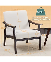 sumyeg Mid-Century Modern Chair with Solid Wood Frame