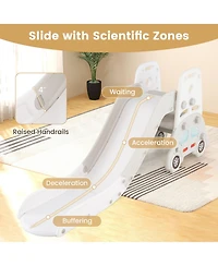 Mecale 5-in-1 Toddler Slide Set with Art Easel, Stool and Book Rack