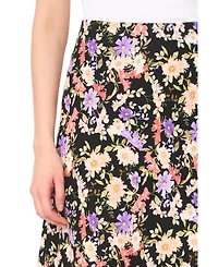 CeCe Women's Bias Printed Midi Skirt