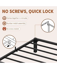 gaomon 10 in Bed Frame, Heavy Duty Metal Platform Bed Frame with Durable Iron Slat Support and Legs, No Box Spring Required, Support Up to 800 Lbs