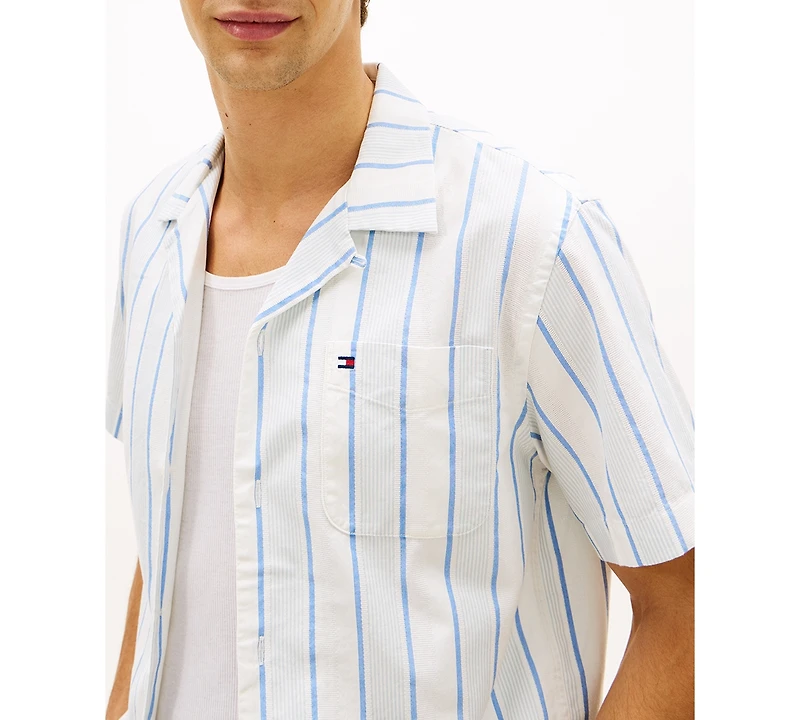 Tommy Hilfiger Men's Stripe Open Structure Shirt