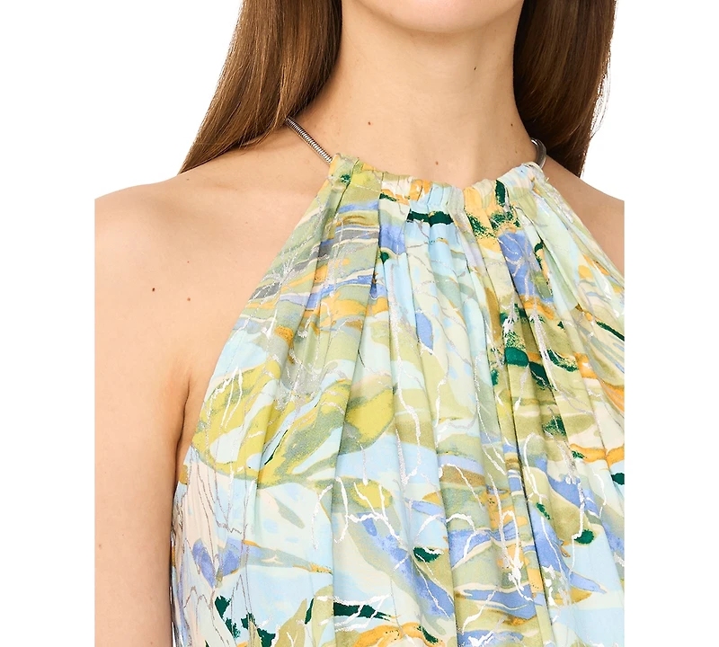 Msk Women's Halter Neck Long Maxi Dress