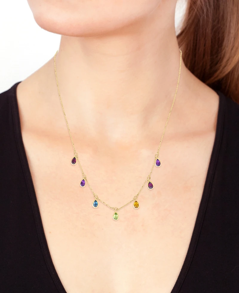 Effy Collection Multi-Gemstone (1-3/4 ct. t.w.) Necklace in 14k Yellow Gold