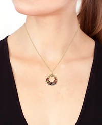 Effy Collection Multi-Gemstone (2-5/8ct) Pendant Necklace in 14k Yellow Gold