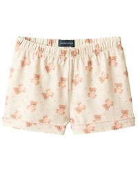 Andy & Evan Girls' Toddler 2T-4T Button-Down Shirt and Shorts Pajama Set