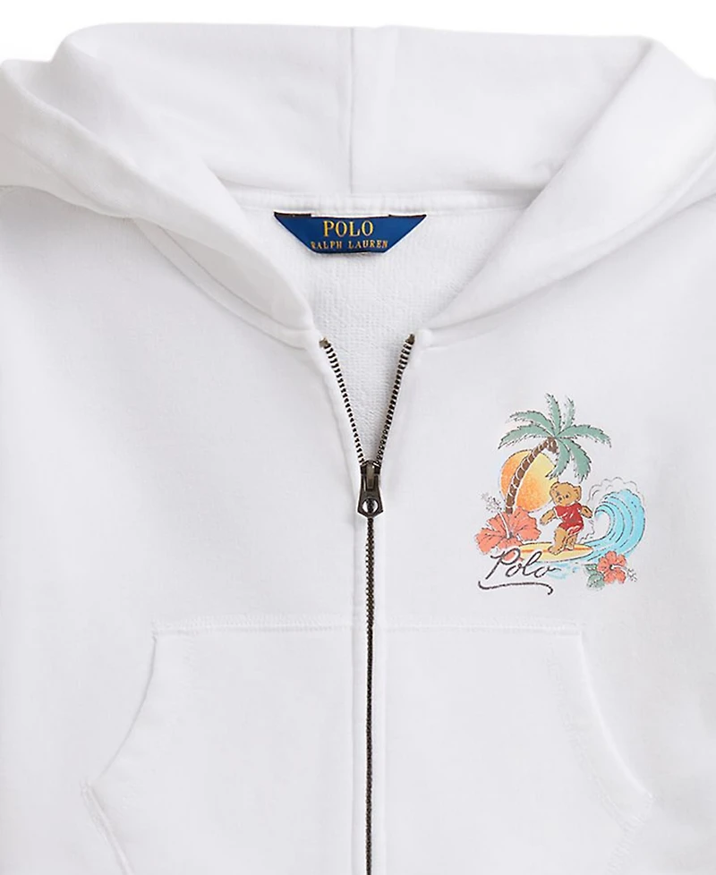 Polo Ralph Lauren Girls' 7-16 Bear Terry Boxy Full-Zip Hoodie