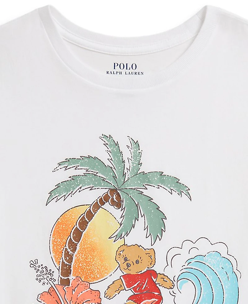 Polo Ralph Lauren Girls' 7-16 Bear Cotton Jersey T-Shirt