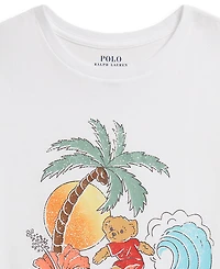 Polo Ralph Lauren Girls' 7-16 Bear Cotton Jersey T-Shirt