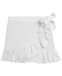 Polo Ralph Lauren Girls' 7-16 Ruffled Stretch Mesh Wrap Skort