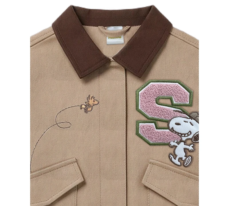 Kate Mack Girls' 7-16 Snoopy Collared Neck Jacket