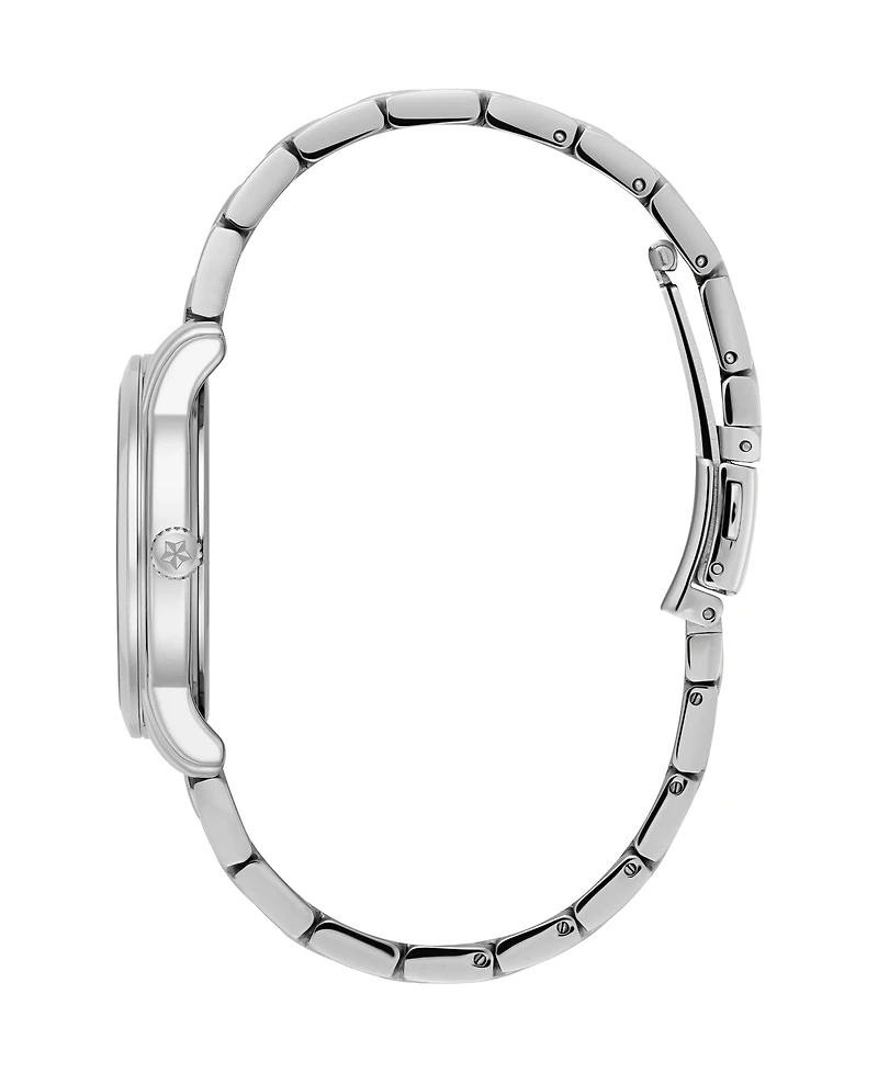 Olivia Burton Women's Colourwave Silver Tone Stainless Steel Bracelet Watch, 36mm
