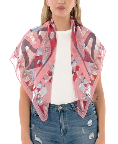 Marcus Adler Satin Geo Print Square Scarf