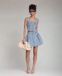 Avec Les Filles Women's Belted Mini Skirt