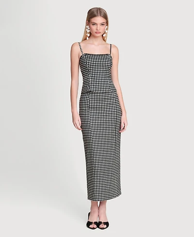 Avec Les Filles Women's Square Neck Peplum Tank Top