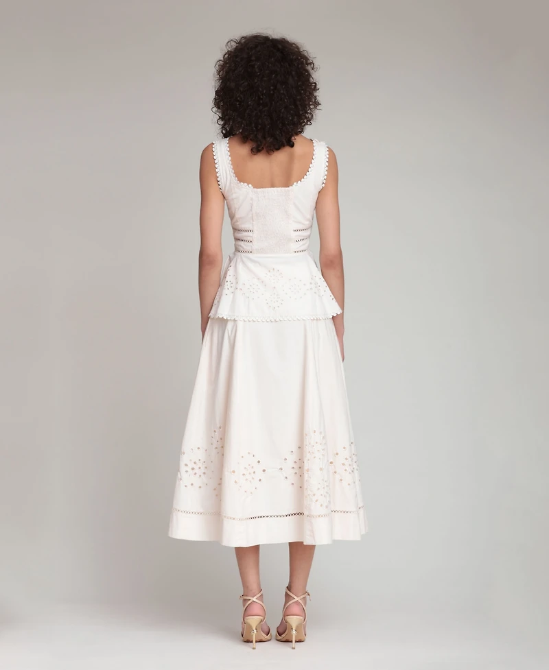 Avec Les Filles Women's Scoop Neck Peplum Top