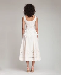 Avec Les Filles Women's Scoop Neck Peplum Top