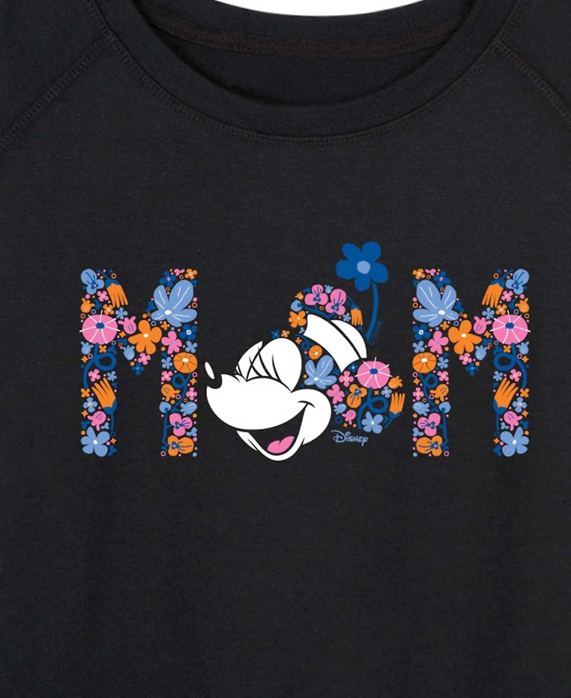 Hybrid Apparel Women's Disney Mom Minnie Florals French Terry Long-Sleeve T-Shirt