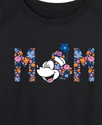 Hybrid Apparel Women's Disney Mom Minnie Florals French Terry Long-Sleeve T-Shirt