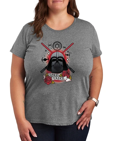 Hybrid Apparel Plus Star Wars Darth Vader Traditional Tattoo Short-Sleeve Graphic T-Shirt
