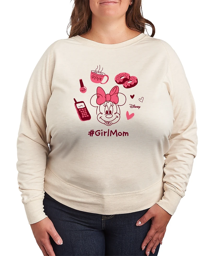 Hybrid Apparel Plus Disney Girl Mom Minnie French Terry Long-Sleeve T-Shirt