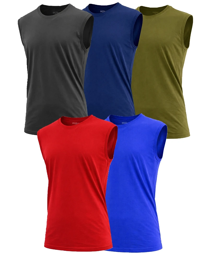 Blu Rock Men's -Pack Slim-Fit Sleeveless Muscle T-Shirt